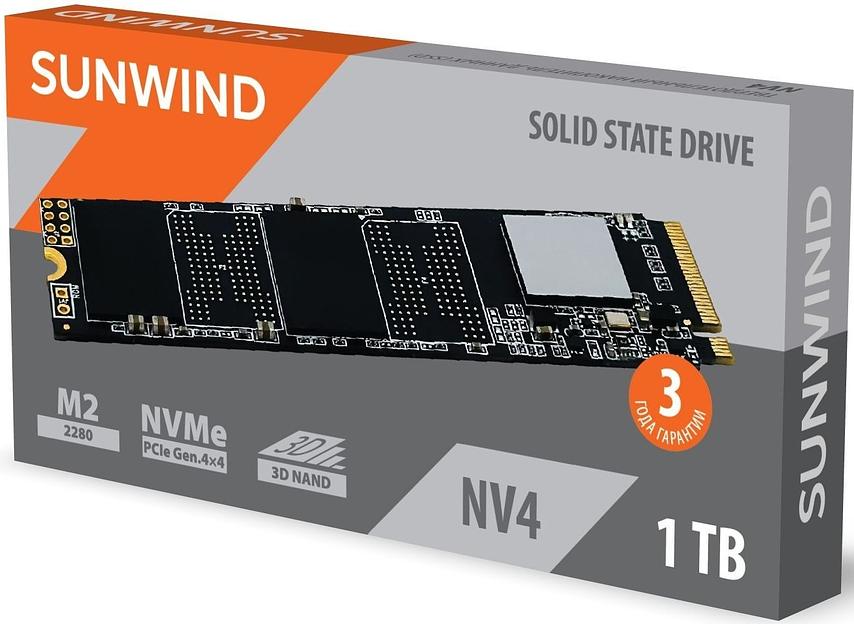 Накопитель SSD SunWind PCIe 4.0 x4 1TB SWSSD001TN4 NV4 M.2 2280 фото 7