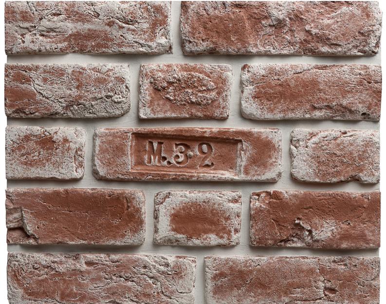 Декоративный кирпич «Кремль» Лофт с белыми высолами+К фото 1