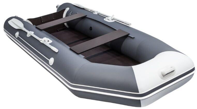 Лодка Аква 3200 слань книжка, киль, 3200*1420*400 мм., цвет: графит-серый фото 3