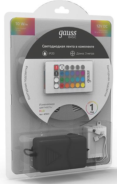 Лента светодиод. Gauss Basic 3м (BT041) фото 3
