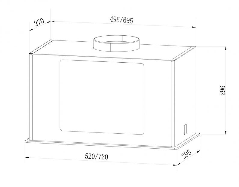 Вытяжка встраиваемая Lex GS Bloc G 600 WH белый управление: кнопочное (1 мотор) фото 2