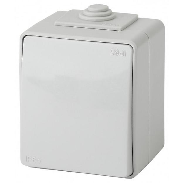 Эра Б0035972 11-1601-03 Выключатель IP65, 10АХ-250В, ОУ, Эра Эксперт, серый фото 1