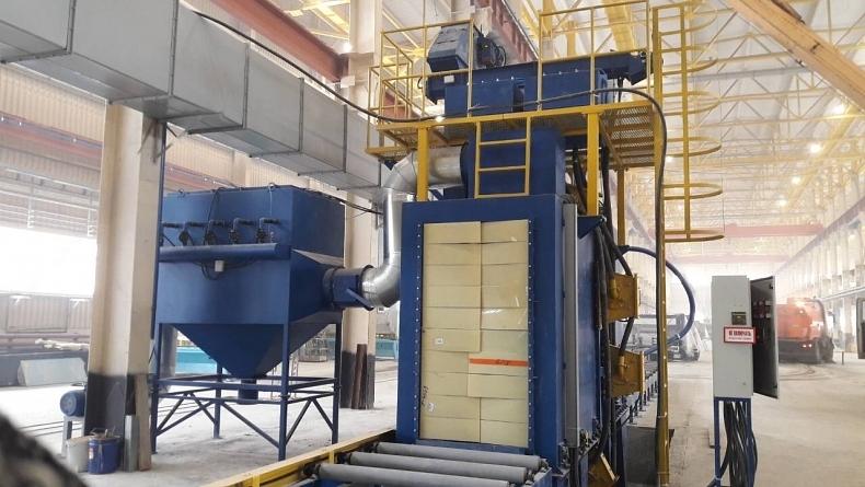 Проходная дробеметная установка вертикального типа для балки фото 2