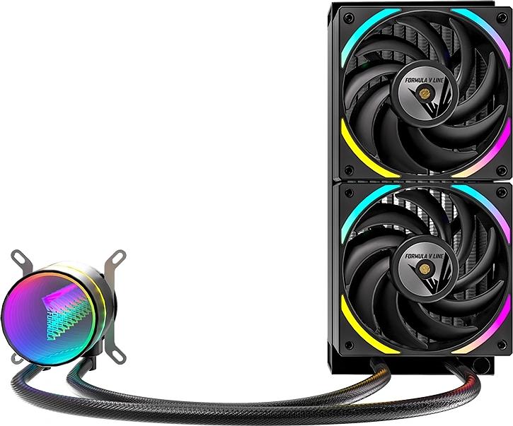 Система водяного охлаждения Formula OASIS L240 ARGB Soc-AM5/AM4/1200/2066/1700/1851 черный 4-pin Al+Cu 300W Ret (OASIS L240 ARGB BK) фото 2