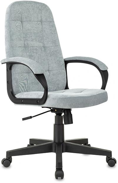 Кресло руководителя Бюрократ CH 002 Fabric серо-голубой Light-28 крестов. пластик фото 1