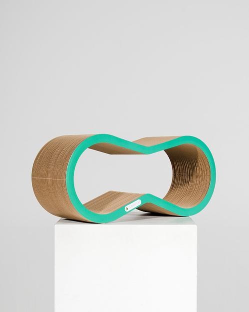 Когтеточка из картона Оверхэд, 71х31х22 cм, опт фото 3