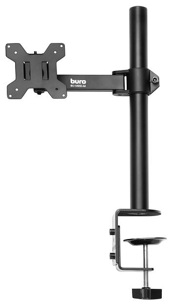 Кронштейн для мониторов ЖК Buro BU-M051-M черный 17"-32" макс.8кг крепление к столешнице поворот и наклон фото 2