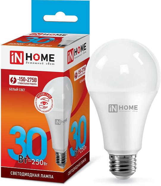 Лампа светодиодная LED-A70-VC 30Вт 230В Е27 4000К 2700Лм IN HOME фото 1