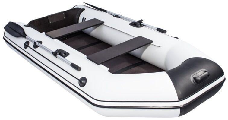Лодка Аква 2800 слань книжка, киль, 2800*1320*360 мм., цвет: серый-черный фото 2