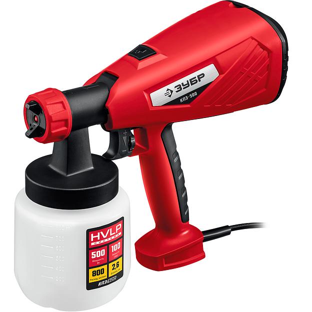 Краскопульт электрический Зубр серия «Мастер» КПЭ-500 ОПТ фото 1