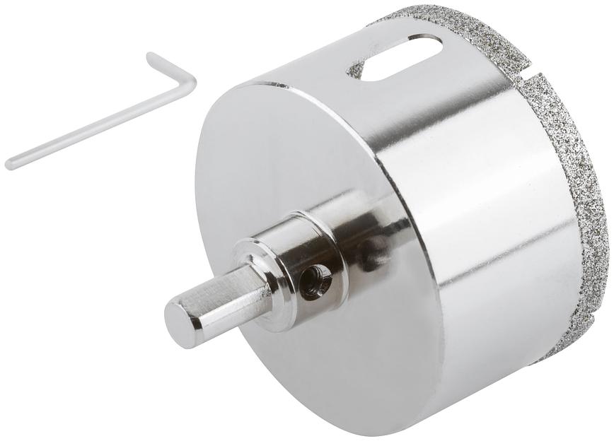 Коронка кольцевая по керамограниту, камню и кафелю алмазная с центровочным сверлом 68х67 мм фото 5