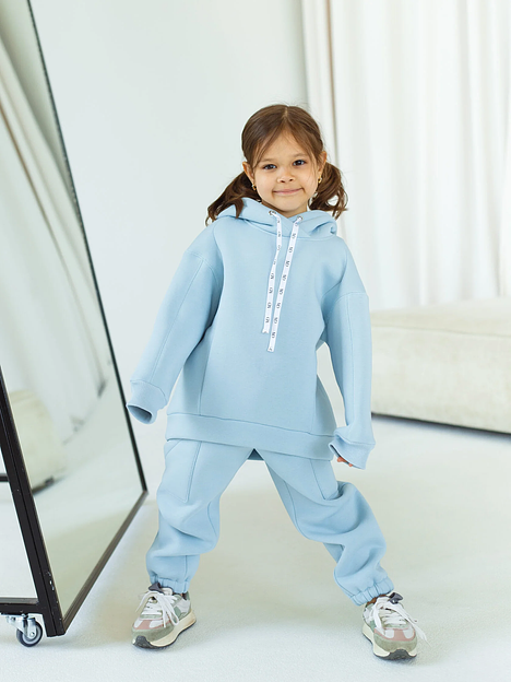 Утеплённый комплект MINI DI «Алекс» голубой однотон, арт.910/620 ОПТ фото 1