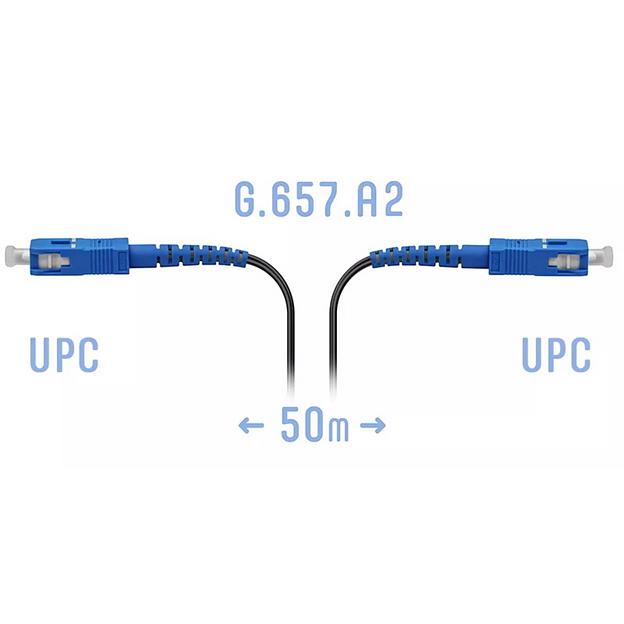 Патчкорд оптический FTTH SC/UPC, кабель 604-04-01, 50 метров фото 1