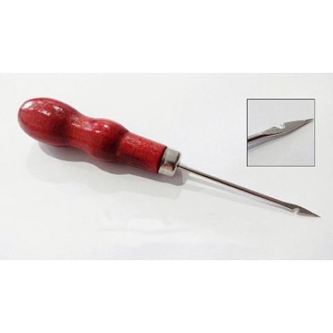 Шило с деревянной ручкой с крючком фото 1