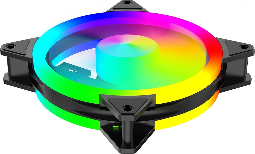 Вентилятор для корпуса Bloody BD-CF120ARGB4 ARGB 120х120x25 черный 4-pin 27дБ (BD-CF120ARGB4-BK) Ret фото 3