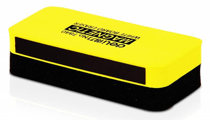 Стиратель Deli E7840 для досок пластик 11х5х3см ассорти магнитный фото 3