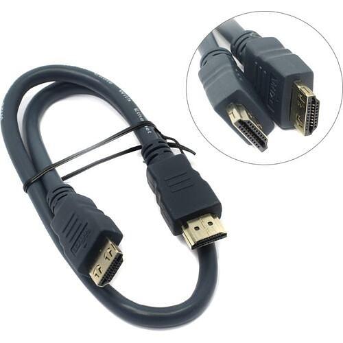 Wize CP-HM-HM-0.5M Кабель HDMI, 0.5 м, v.2.0, K-Lock, soft cable, 19M/19M, позол.разъемы, экран, темно-серый, пакет фото 1