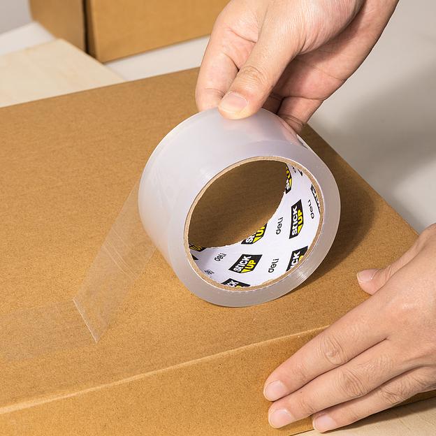 Клейкая лента упаковочная Deli EA318 прозрачная шир.48мм дл.54.9м (упак.:6шт) фото 4