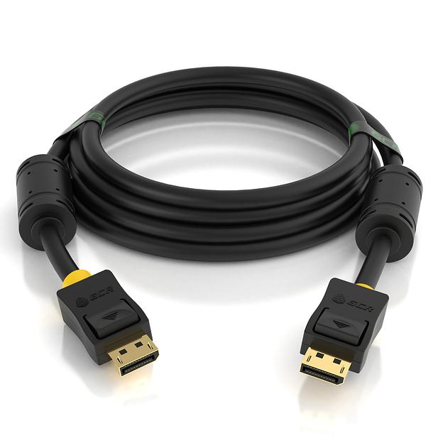 GCR Кабель PROF 2.0m DisplayPort v1.4, 8 K 60Hz, 4 K 165Hz, 20M/20M, черный, ферритовые кольца, 28/28 AWG, GCR-51916 Greenconnect HDMI (m)- HDMI (m) 2м (GCR-51916) фото 4
