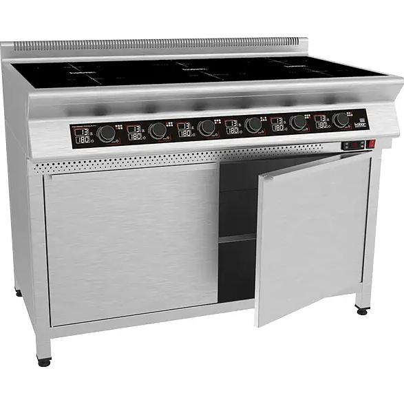 Плита индукционная на тепловой подставке 6 конфорок Кобор I7-6SТ фото 1