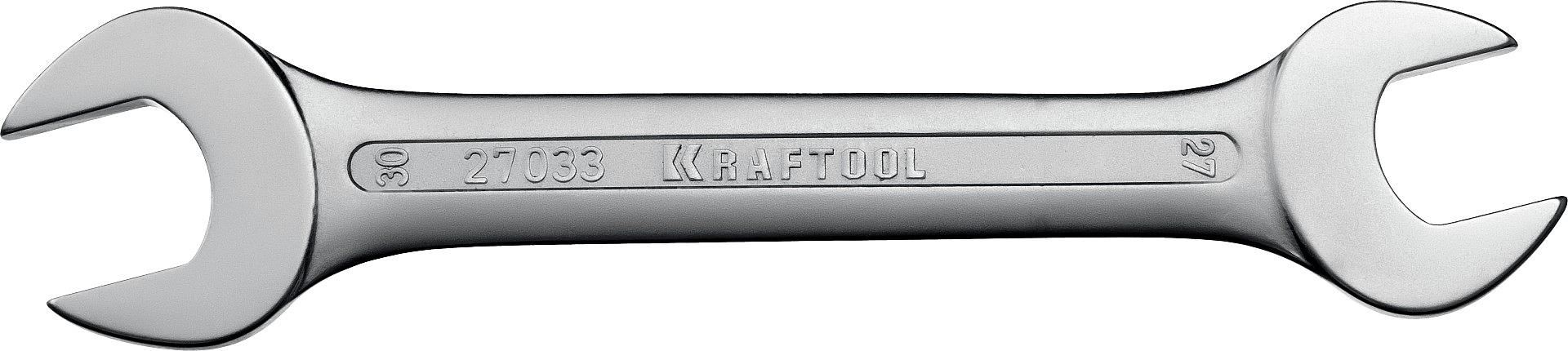 KRAFTOOL 27 х 30 мм, рожковый гаечный ключ (27033-27-30) фото 1
