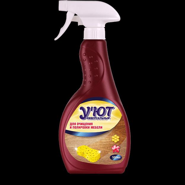 Спрей «УЮТ» для очищения и полировки мебели 500 мл опт фото 1