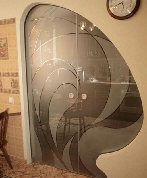 Дверь стеклянная для арочного проема фото 1