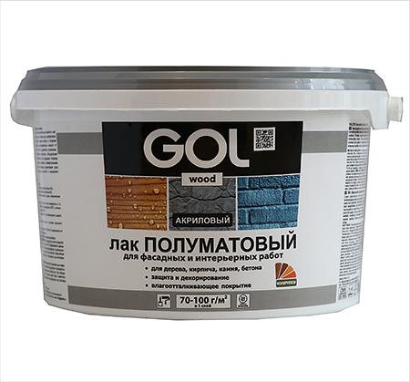 Лак акриловый полуматовый «GOLwood» 2,4 кг опт фото 1
