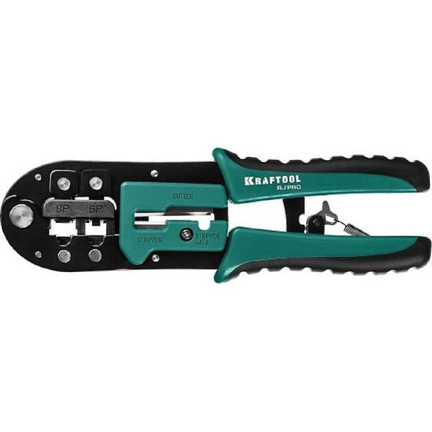 KRAFTOOL RJ-Pro RJ45 RJ11/RJ12, Универсальный кримпер [22698] фото 1