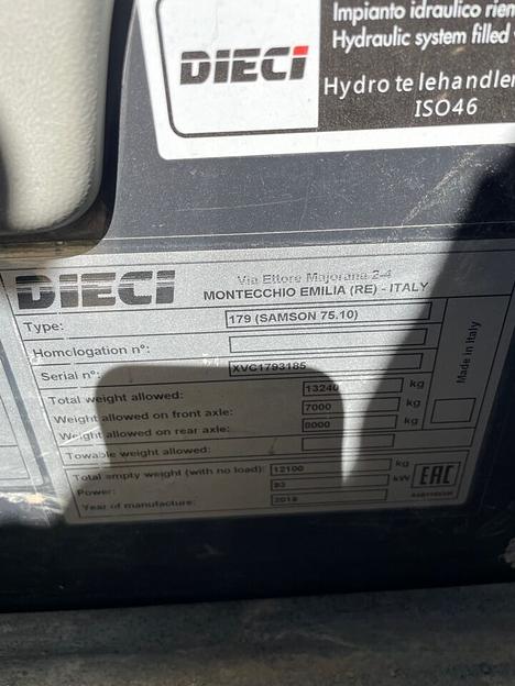 Телескопический погрузчик Dieci Samson 75.10, наработка 4545 м/ч фото 10
