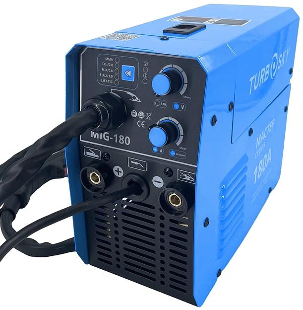 Сварочный полуавтомат Turbosky MIG-180А Мастер инвертор MIG-MAG/ММА/TIG 6.2кВт фото 1