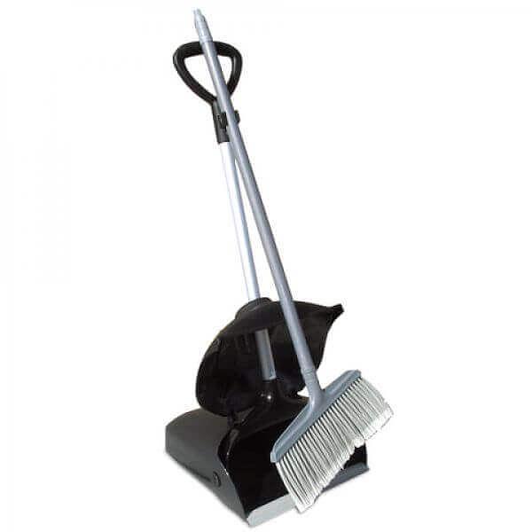 Совок-ловушка на двух колёсиках с крышкой и щёткой в комплекте, Китай (Н1132) фото 1