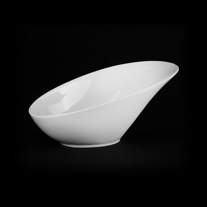 Салатник овальный 200 мм. 240 мл. h=90 мм. скошенный край Классик /1/ фото 1