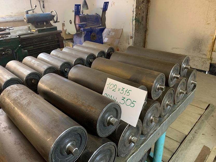 Конвейерные ролики усиленные диаметр 102, длина 315 мм фото 2