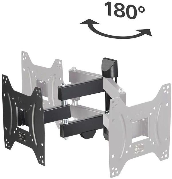 Кронштейн для телевизора Hama 00220822 черный 19"-48" макс.20кг настенный поворотно-выдвижной и наклонный фото 10