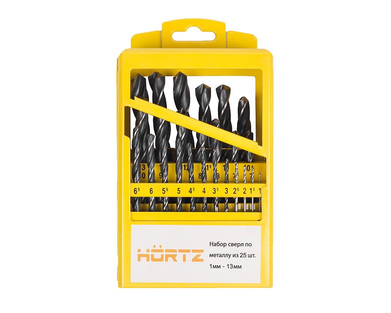 Набор сверл 1-13 метал. кейс 25 шт. Р6М5 HOR с поверкой фото 1