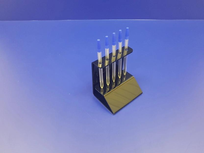 Подставка для ручек карандашей кистей 5 секции.(вертикальное размещение, место для логотипа, черная) фото 1