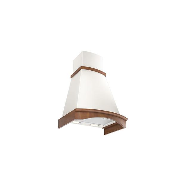 Вытяжка каминная Elikor Ротонда 60П-650-П3Л, бежевый/дуб коричневый, ползунковое управление [840620] фото 1