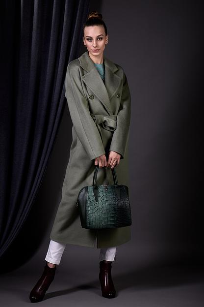 Женское демисезонное пальто двубортное Mmoda осока, арт.25–1 фото 3