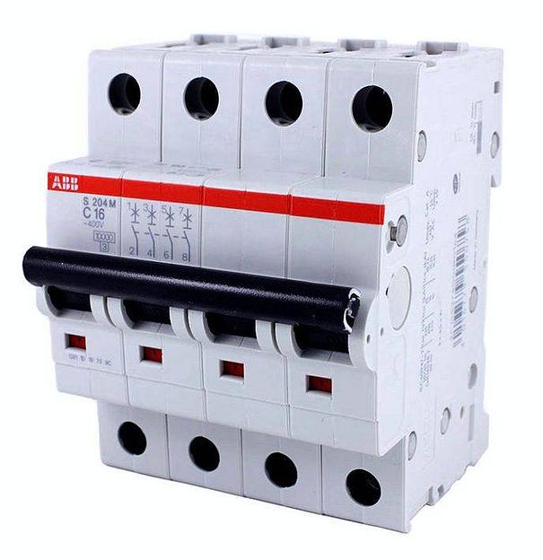 Выключатель автоматический четырехполюсный 25А С SH204L 4.5кА (SH204L C25) фото 1