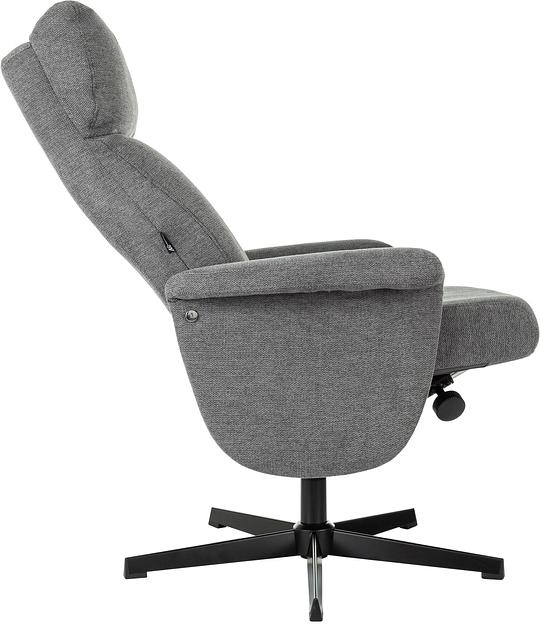 Кресло для дома Бюрократ _Baron с пуфом серый металл черный крестов. (_BARON/GREY) фото 6