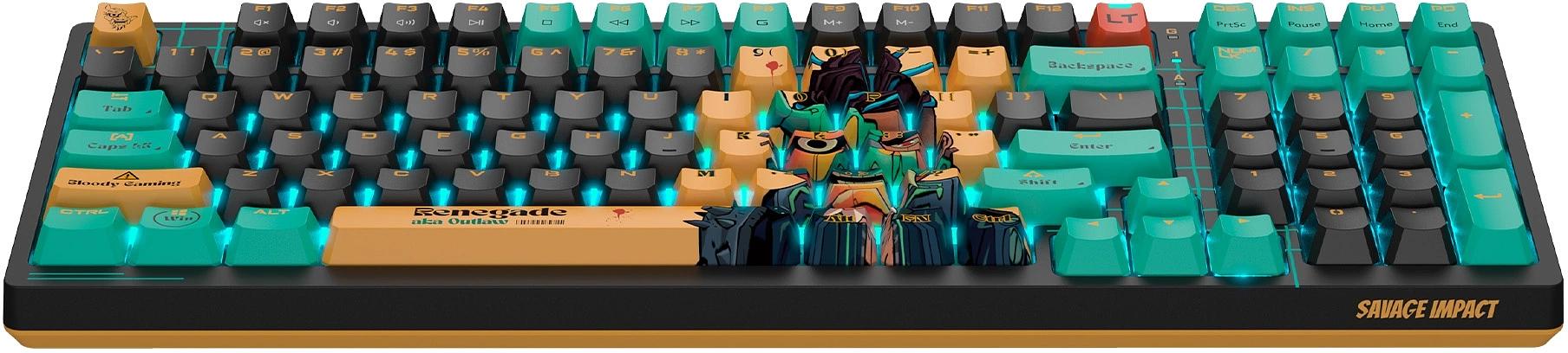 Клавиатура A4Tech Bloody AT98 Renegade механическая черный/зеленый USB for gamer LED (AT98) фото 10