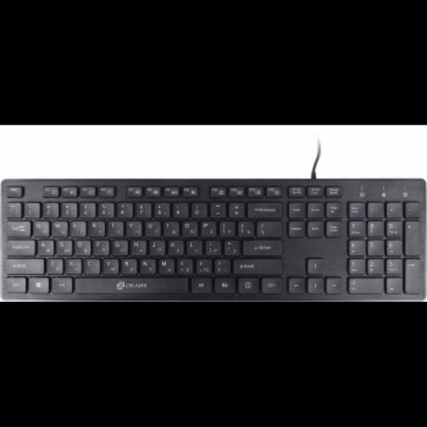 Клавиатура Oklick 520M2U черный/черный USB slim Multimedia [1061587] фото 6