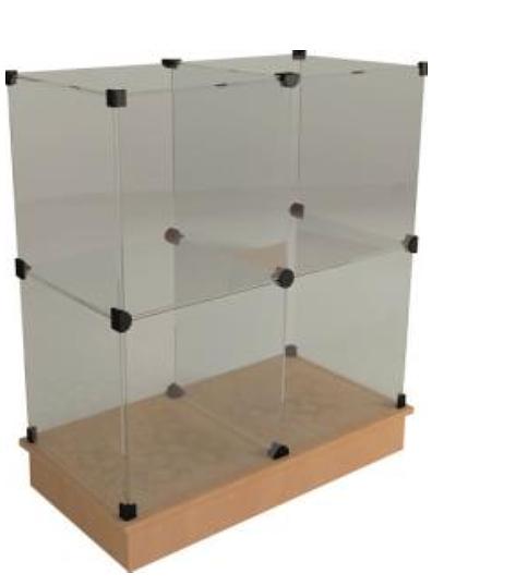 Витрина «Ячейковая» 850/2, 850×450×900 мм фото 1