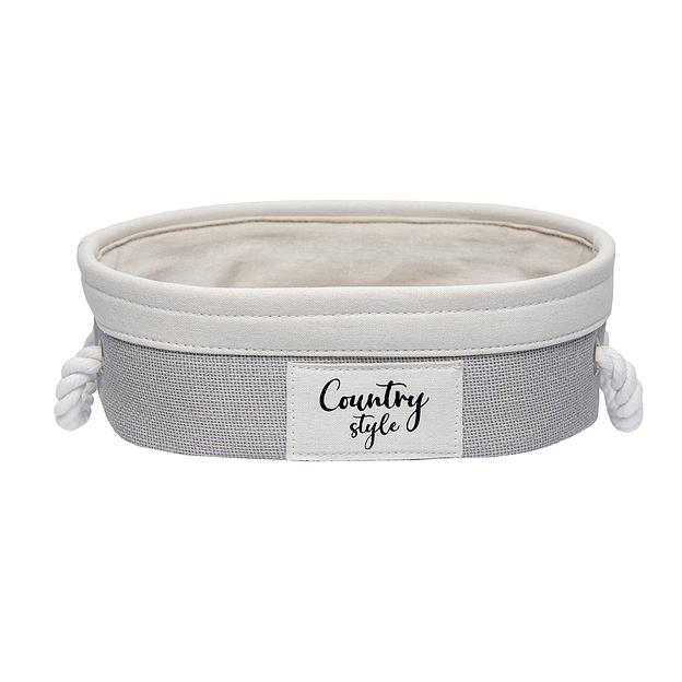 Корзина стеллажная с ручками "Кантри", Д320 Ш220 В100, серый фото 1