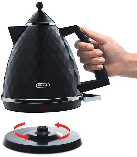 Чайник электрический Delonghi KBJ2001.BK 1.7л. 2000Вт черный (корпус: пластик) фото 2