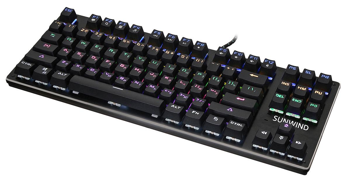 Клавиатура SunWind SW-K900G механическая черный USB Multimedia for gamer LED фото 4