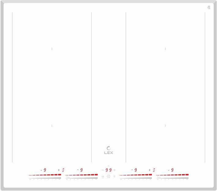 Индукционная варочная поверхность Lex EVI 641C WH белый фото 1