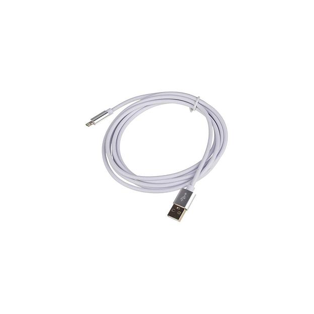 Кабель Lightning (m) - USB (m), 2м, 2.4A, белый фото 1