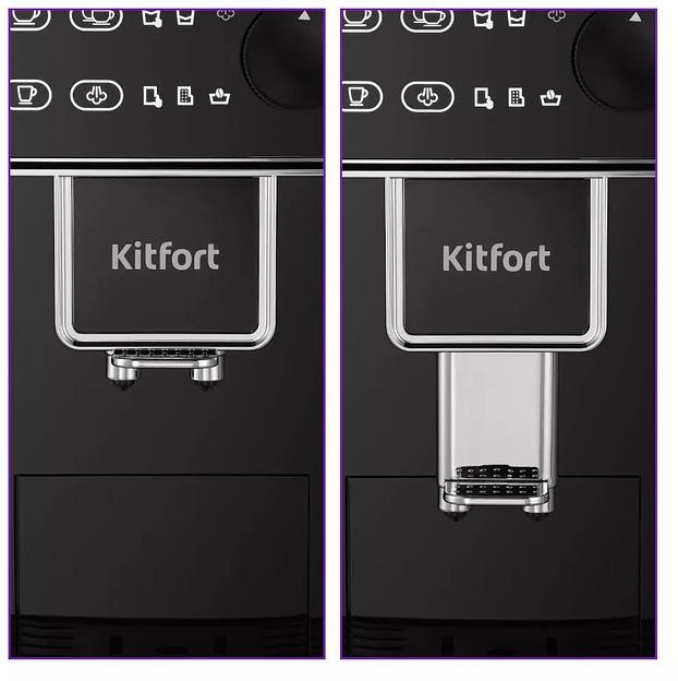 Кофемашина Kitfort КТ-7256 1350Вт черный/нержавеющая сталь фото 5